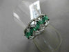 ANTIQUE WIDE 1.13CT DIAMOND & AAA EMERALD 14KT YELLOW GOLD 3D ZIG ZAG FUN RING