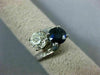 ANTIQUE 2.10CT DIAMOND & AAA SAPPHIRE 14KT WHITE GOLD TWO STONE ANNIVERSARY RING