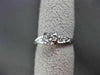 ANTIQUE OLD EURO MINE CUT DIAMOND 14KT WHITE GOLD FILIGREE PROMISE RING #11634