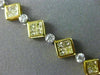 ESTATE 4.51CT WHITE & FANCY YELLOW DIAMOND 18K 2 TONE GOLD 3D INVISIBLE BRACELET