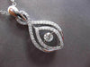 ESTATE LARGE .45CT DIAMOND 14KT WHITE GOLD INFINITY SOLITAIRE FLOATING PENDANT