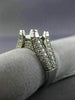1.0CT DIAMOND 14KT WHITE GOLD SQUARE SEMI MOUNT SPLIT BAND ENGAGEMENT RING #1148