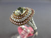 LARGE GIA 2.72CT WHITE PINK & GRAYISH GREEN DIAMOND 18KT WHITE & ROSE GOLD RING