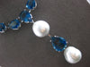 200.10CT DIAMOND & AAA BLUE TOPAZ & SOUTH SEA PEARL 18KT WHITE GOLD 3D NECKLACE