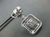 LARGE 3.41CT DIAMOND 18KT WHITE GOLD ROUND & BAGUETTE DOUBLE HALO STUD EARRINGS