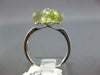 ESTATE 5.17CT DIAMOND & AAA GREEN AMETHYST 14KT WHITE GOLD 3D FLOWER FUN RING