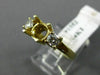 0.44CT DIAMOND 14KT YELLOW GOLD 3 STONE ROUND SEMI MOUNT ENGAGEMENT RING #1552
