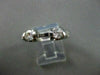 ESTATE .46CT DIAMOND 14KT WHITE GOLD 3 STONE SEMI MOUNT ENGAGEMENT RING #1550