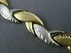 ESTATE 14KT WHITE & YELLOW GOLD 3D CLASSIC FLAT DIAMOND CUT LINK BRACELET #22707