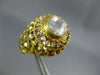 ANTIQUE LARGE 1.55CT DIAMOND 18K YELLOW GOLD OPEN FILIGREE CROSS ENGAGEMENT RING