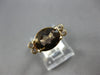 1.06CT DIAMOND & AAA SMOKY TOPAZ 14KT WHITE GOLD OVAL & ROUND FILIGREE FUN RING