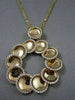 ANTIQUE LARGE SUN 18K TWO TONE DIAMOND MULTI CIRCLE DESIGNER NECKLACE BEAUTIFUL