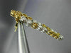 ESTATE 2.06CT WHITE & FANCY YELLOW DIAMOND 18K TWO TONE GOLD 3D HANGING EARRINGS