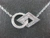 ESTATE .29CT DIAMOND 18KT WHITE GOLD CIRCLE OF LIFE SQUARE LOVE KNOT FUN PENDANT