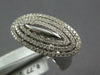 ESTATE LARGE .77CT DIAMOND 14KT WHITE GOLD CLASSIC MULTI OVAL SIDEWAY FUN RING
