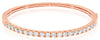 3.0CT DIAMOND 18KT ROSE GOLD 3D ROUND CLASSIC SEMI ETERNITY CUFF BANGLE BRACELET