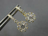 ESTATE .82CT DIAMOND 14K YELLOW GOLD SOLITAIRE HALO LEVERBACK HANGING EARRINGS