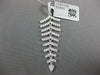 ESTATE LARGE .65CT DIAMOND 18KT WHITE GOLD 3D FLEXIBLE LEAF FUN LOVE PENDANT
