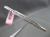 ESTATE .30CT DIAMOND 14KT WHITE GOLD BEAD 3D CLASSIC FLEXIBLE BANGLE BRACELET