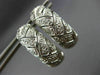 ESTATE .35CT ROUND DIAMOND 14KT WHITE GOLD FILIGREE HUGGIE HOOP EARRINGS #21690