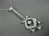ANTIQUE LONG 1.0CT DIAMOND 14KT WHITE GOLD FLOATING CHANDELIER PENDANT #15422