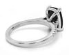 LARGE 2.48CT DIAMOND & AAA GREEN TOURMALINE 18KT WHITE GOLD CUSHION & ROUND RING