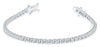 ESTATE 6.0CT DIAMOND 14KT WHITE GOLD 3D CLASSIC ROUND TENNIS BRACELET