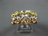 ESTATE WIDE .35CT DIAMOND 14KT TRI COLOR GOLD FILIGREE MILGRAIN STACKABLE RING