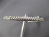 ESTATE WIDE 4.44CT DIAMOND 14K WHITE GOLD 3D 3 ROW SEMI ETERNITY BANGLE BRACELET