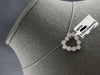 .50CT DIAMOND 14KT WHITE GOLD 3D MULTI FLOWER HEART SHAPE LOVE FLOATING PENDANT