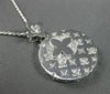 ANTIQUE 1.15CT DIAMOND 14K WHITE GOLD CROSS 3D CIRCULAR STAR BURST PENDANT 17742