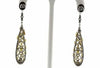 EXTRA LARGE 5.87CT MULTI COLOR DIAMOND 18KT TWO TONE GOLD DOUBLE DOME EARRINGS
