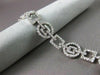 ESTATE WIDE 2.63CT DIAMOND 14KT WHITE GOLD CIRCLE & SQUARE BRACELET BEAUTIFUL!!