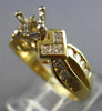 .70CT DIAMOND 14K YELLOW GOLD ROUND & PRINCESS SEMI MOUNT ENGAGEMENT RING #28075
