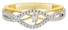 ESTATE .31CT DIAMOND 14KT YELLOW GOLD 3D SOLITAIRE INFINITY DANCING LOVE RING