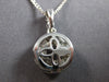 .44CT DIAMOND 18KT WHITE GOLD 3D 4 PRONG ROUND HALO SEMI MOUNT FLOATING PENDANT