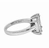 ESTATE 1.26CT DIAMOND 18KT WHITE GOLD BAGUETTE INVISIBLE ASSCHER ENGAGEMENT RING