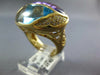 EXTRA LARGE 9.66CT DIAMOND & AAA AMETHYST & BLUE TOPAZ 14K YELLOW GOLD OVAL RING
