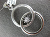ESTATE LARGE .19CT DIAMOND 18KT WHITE GOLD FLOWER LOVE KNOT CIRCULAR FUN PENDANT