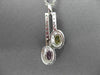 ANTIQUE 1.0CT DIAMOND AAA PINK & YELLOW SAPPHIRE 14K WHITE GOLD FLOATING PENDANT