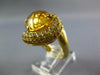 EXTRA LARGE 18.3CT DIAMOND & AAA YELLOW SAPPHIRE & CITRINE 14KT YELLOW GOLD RING