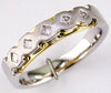 .20CT DIAMOND 14KT WHITE GOLD PRINCESS MATTE AND SHINY 5 STONE ETOILE MENS RING