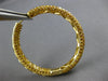 EXTRA LARGE 12.52CT INTENSE FANCY YELLOW DIAMOND 18KT YELLOW GOLD HOOP EARRINGS
