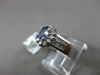 ESTATE 1.08CT DIAMOND & AAA TANZANITE 14KT WHITE GOLD CLUSTER ENGAGEMENT RING