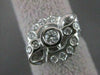 ANTIQUE .40CTW DIAMOND 14K WHITE GOLD FILIGREE BOW CIRCLE COCKTAIL RING #21038