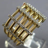 ESTATE LARGE .43CT DIAMOND 14KT 2 TONE GOLD 3D MULTI ROW MULTI BAR FUN RING