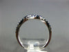 ESTATE .55CT AAA SAPPHIRE 18KT WHITE GOLD 3D WAVE CRISS CROSS FUN RING