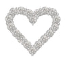 1.65CT DIAMOND 14KT WHITE GOLD 3D SHARED PRONG OPEN HEART LOVE FLOATING PENDANT