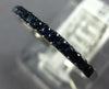 ESTATE .28CT AAA SAPPHIRE 18KT WHITE GOLD ROUND SEMI ETERNITY ANNIVERSARY RING