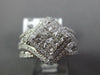 LARGE 1.50CT DIAMOND 14K WHITE GOLD ROUND & PRINCESS SQUARE HALO ENGAGEMENT RING
